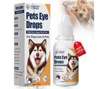 jadeseal 30 ML Pet Gouttes Oculaires pour Chiens Et Chats, Collyre Soin des Yeux, Enlève en Douceur et de Façon Naturelle Les Saletés, Pet Gouttes Oculaires Hydratantes, Soulagent Les Yeux Secs