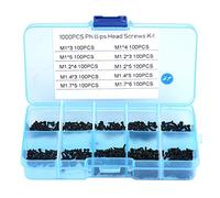 Jadeshay 1000 Pièces Mini Vis Autotaraudeuses Pour Lunettes, Montres Vis Assortiment Kit Vis M1 M1.2 M1.4 M1.7