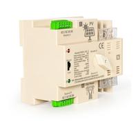 Jadeshay 220V Interrupteur de transfert automatique à double alimentation, W2R Interrupteur de conversion automatique d'énergie solaire photovoltaïque, rail DIN 35mm (2P 100A)