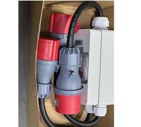 Jadeshay Adaptateur CEE,Adaptateur Secteur 32 A vers 16 A avec Disjoncteur CEE Adaptateur Courant Fort Couplage 5 Pôles 240V-415V Étanche IP66 pour Camping Caravane et Chantiers de Construction