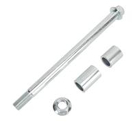 Jadeshay Axe de Roue Arrière Moto, Axe de Roue de Bicyclette, Levier d'essieu de Roue Avant et Arrière, 220mm x 15mm Avec 2 Entretoises, Adapté aux Motos Trail Dirt Bike 70cc 90cc