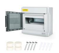 Jadeshay Coffret Electrique Etanche Exterieur IP66, Tableau Electrique 1 Rangée 9 Modules Boîtier de Distribution en Saillie avec Porte Transparente pour Jardins, Pièces Humides Ou Espaces Extérieurs