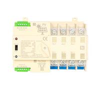 Jadeshay Commutateur de Transfert Automatique Photovoltaïque, 4P 63A 220V Inverseur de Source Automatique, Alimentation du Système Photovoltaïque vers l'alimentation de la Réseau Électrique