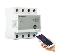 Jadeshay Commutateur WIFI Interrupteur Connecté Intelligent WiFi Time Switch Smart Home Télécommande Commutateur par Tuya APP AC220V 4P 63A Disjoncteurs