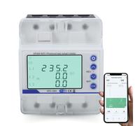 Jadeshay Compteur d'Énergie Intelligent 100A 380VAC Compteur Triphasé WIFI Disjoncteur Intelligent WIFI TUYA Compteur Intelligent Photovoltaïque Avec Multi-protection