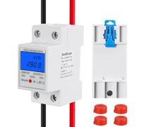 Jadeshay Compteur Électrique Monophasé, Rail DIN Compteur Electrique Consommation DDM15SD Wattmètre 5-80A 220V 50Hz Compteur Électronique KWh avec Rétroéclairage LCD