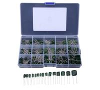 Jadeshay Condensateurs Plastique Assortiment-150pcs 100V 15 Valeur Polyester Film Capacitors Assortiment Kit avec boîte en Plastique, 0.33nF-470nF