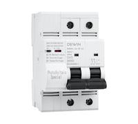 Jadeshay Disjoncteur avec Réarmement Automatique, 63A 400V Disjoncteurs Électriques DIN Rail pour Systèmes Photovoltaique Solaire con Protection contre les surtensions et sous-tensions(2P 63A)