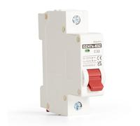 Jadeshay Disjoncteur CC 12 V-250 V 32 A Interrupteur de circuit photovoltaïque DZ47s-63Z-1P Interrupteur automatique magnétothermique pour système d'énergie solaire et communication, montage sur rail