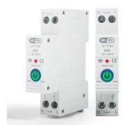 Jadeshay Disjoncteur Wifi Commutateur, 63A Interrupteur Connecté avec Commande Vocale Minuterie Interrupteur à Télécommande Compatible avec Alexa et Google Assistant TUYA APP