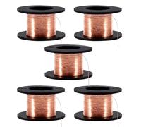 Jadeshay Fil de Cuivre, 5 Pièces Fil de Cuivre Émaillé 1mm Fil de Bobinage pour Réparation, Longueur 15 m