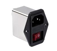 Jadeshay Filtre EMI, Filtre de Puissance EMI Monophasé AC 115 V/250V Filtre d'alimentation Prise de Courant EMI 50/60 Hz(CW2B-10A-T)