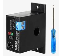 Jadeshay Interrupteur de Détection de Courant AC 240V 0,2-30A Commutateur de Détection de Courant Réglable Capteur de Courant Module d'alarme de Détection de Courant Normalement Ouvert