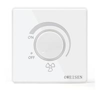 Jadeshay Interrupteur mural, régulateur de vitesse 230 V, ventilateur type 86, régulateur de vitesse, variateur mural 10 A AC 220 V