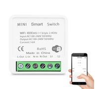 Jadeshay Interrupteur WiFi 16A Interrupteur Connecté Alexa Smart Switch Relais Wifi Commande Bidirectionnelle Compatible avec Tuya Smart Life