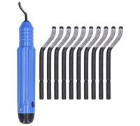 Jadeshay Kit d'outils d'ébavurage, ébavureur manuel à manche en métal avec 10 lames de rechange BS1010 for impression 3D plastique, bois, résine