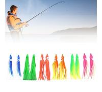 Jadeshay Leurres de pêche au calmar - 20pcs Leurres souples appâts de calmar de Couleur Mixte - Turlutte Leurre pour la Pêche des Pieuvre,Seiches et Calamar (10 CM)