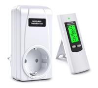 Jadeshay Prise Thermostat Chauffage 16A 230V Thermostat Connecté Régulateur de Température avec Télécommande pour Appareils de Chauffage et de Climatisation