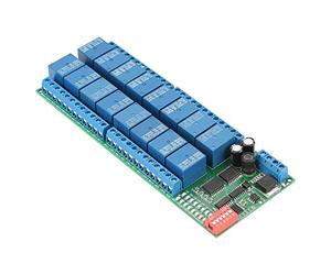 Jadeshay Relais 12V, Module Relais RS485 16 Canaux Carte Module Relais Contrôleur PLC Commutateur port Série