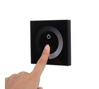 Jadeshay Variateur de Lumiere, Variateur de Lumiere LED DC 12V-24V Contrôleur d'interrupteur Mural à Gradateur à Panneau Tactile Unicolore Interrupteur Variateur