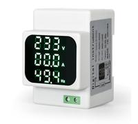 Jadeshay Voltmètre Ampèremètre Numérique, Affichage numérique AC Voltmètre Ampèremètre Fréquencemètre AC50-500V Din Rail Home Multi-function Meter