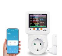 Jadeshay Wattmètre Prise Compteur d'Énergie WiFi Prise Consommation Electrique avec 8 Modes réglables, Écran LCD, Protection de Tension et de Courant 16A 230VAC, Contrôle Tuya APP