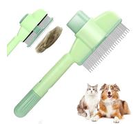 Jadesiegel Brosse de Toilettage Autonettoyante pour Chien et Chat | Élimine Nœuds, Puces & Poils sans Effort | Nettoyage 1 Bouton Pour Poils Longs et Courts (1 Pièce)
