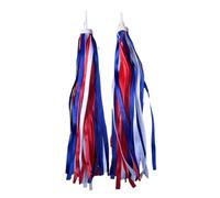 JADEWaa 1 paire de rubans de poignées de vélo, ensemble de serpentins de vélo, pompons colorés pour guidon de scooter, pompons arc-en-ciel pour garçons et filles, serpentins de cyclisme