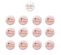 JADEWaa Badges de mariée pour future mariée/équipe pour fête prénuptiale, décoration de mariage, demoiselles d'honneur, enterrement de vie de jeune fille, 4.3cm/1.69inch, Plastique