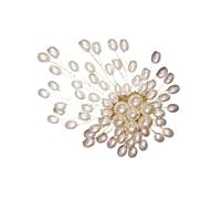JADEWaa Broche faite à la main pour femme élégante - Bijoux de mariage - Accessoires de costume - Épinglette en fausses perles pour soirée