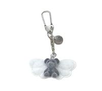 JADEWaa Charmant petit ours floqué à la mode pendentif breloque portable pour porte-clés et accessoire de téléphone décoration usage quotidien