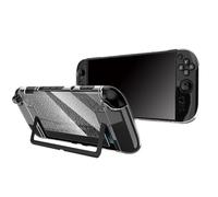 JADEWaa Coque de protection transparente pour console avec design divisé amovible et texture unique