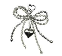 JADEWaa Élégant étui de téléphone avec perles et nœud pour femme - Décoration pour ajouter un charme unique aux sacs et vêtements pour femme