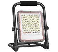 JADIDIS Lampe Chantier sur Batterie 200 W, Projecteur de Chantier LED 5 Modes 10000 mAh, Projecteur LED Portable USB Avec 100 COB IP65, Lampe de Travail Rechargeable pour Atelier, Chantier, Camping
