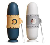 Jadin Etui Brosse a Dent Voyage Anti-Poussière, Boite Brosse a Dent Voyage pour Enfants 2 Pièces