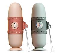 Jadin Etui Brosse a Dent Voyage Anti-Poussière, Boite Brosse a Dent Voyage pour Enfants 2 Pièces