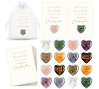Jadive 16 Set Cœur Porte-Bonheur Pocket Hug Cœur Cristal, Glücksbringer