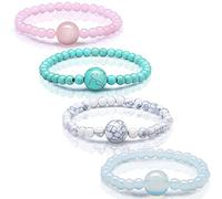 Jadive 4 Bracelets Anti-Nausées Bracelets Contre le Mal des Transports Bandes de Mouvement Contre les Nausées Réglables pour Mal du Matin, Mal des Voitures, Mal des Voyages (Style Simple)