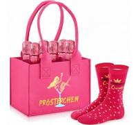 Jadive Cadeau Prosecco Sac à Bouteille Prosecco Chaussettes Drôles 21 x 14 x 15 cm Sac en Feutre Rigolo pour 6 Bouteilles Cadeaux Drôles pour Femmes Mesdames Noël (PRÖSTERCHEN)