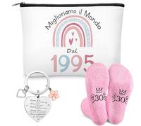 Jadive Cadeaux pour Les Femmes pour Leur Anniversaire y Compris Trousse de Maquillage pour Femme Chaussettes et Porte-Clés de pour Les Épouse Mère Grand-Mère Fille Sœur Petite(30 Ans)