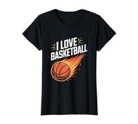 J'adore Basketball Fiery Passion Design T-Shirt Graphique avec Valeur