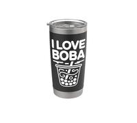 J'adore Boba Bubble Tea Passion Gobelet isotherme en acier inoxydable double paroi