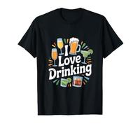J'adore Boire des Boissons colorées T-Shirt Graphique avec Valeur