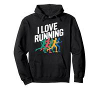 J'adore courir | Enthusiastic Jogger Passion Sweat à Capuche