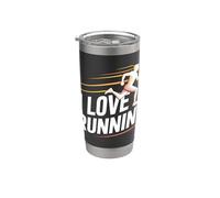 J'adore courir Passionate Runner Spirit Gobelet isotherme en acier inoxydable double paroi