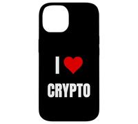 J'adore Crypto. Dire Crypto pour la Blockchain et Le jeton Coque pour iPhone 14