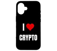 J'adore Crypto. Dire Crypto pour la Blockchain et Le jeton Coque pour iPhone 16