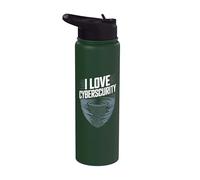 J'adore Cybersecurity Tech Shield Stainless Steel Insulated Water Bottle