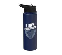 J'adore Cybersecurity Tech Shield Stainless Steel Insulated Water Bottle