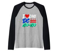 J'adore DC Go-Go Music, Washington District of Columbia Pride Manche Raglan